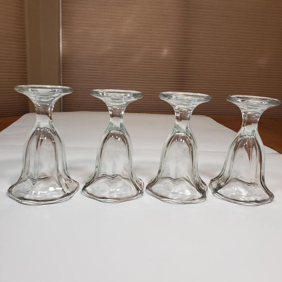 Vtg Anchor Hocking Clear Glass Footed Sundae Glass Fountainware Tulip (Set of 4) - Picture 3 of 11